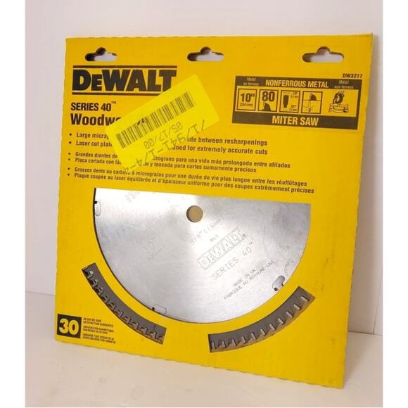 Dewalt Miter Saw Blade DW3217 80 Tooth NIB Series 40 10 Inch WoodWorking Tool - Picture 1 of 7